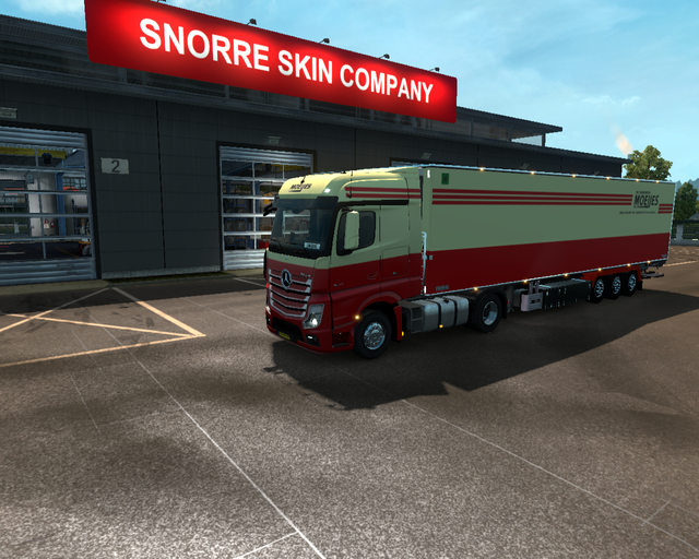 ets2 Mercedes Actros MP4 + Chereau Koeltrailer Moe prive skin ets2