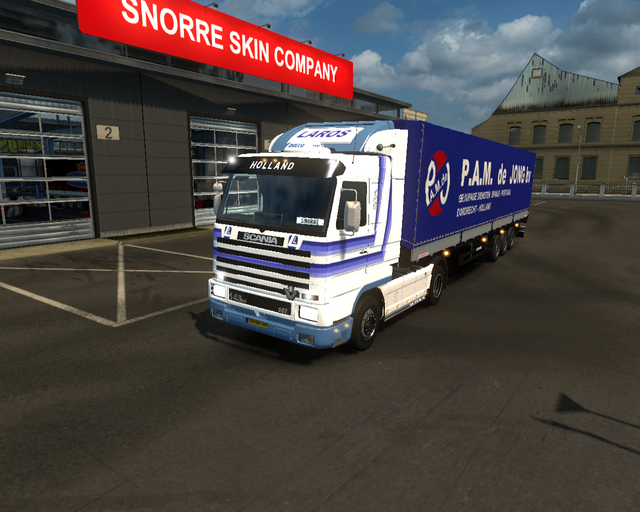 ets2 Scania 143M v8 4x2 Laros transport bv Holland prive skin ets2