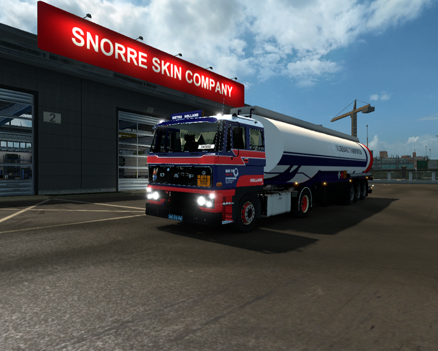 ets2 Daf 2800 4x2 + Benzine trailer Wetro Scherpen prive skin ets2