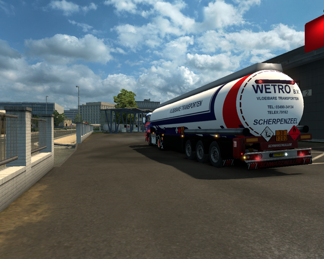 ets2 Daf 2800 4x2 + Benzine trailer Wetro Scherpen prive skin ets2