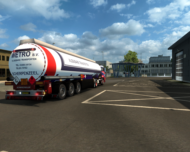 ets2 Daf 2800 4x2 + Benzine trailer Wetro Scherpen prive skin ets2