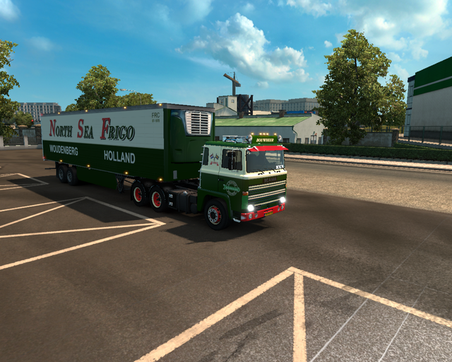 ets2 Scania 143 V8 6x4 + 2asser koeltrailer G prive skin ets2