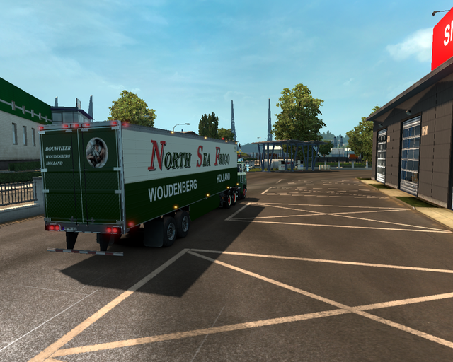 ets2 Scania 143 V8 6x4 + 2asser koeltrailer G prive skin ets2