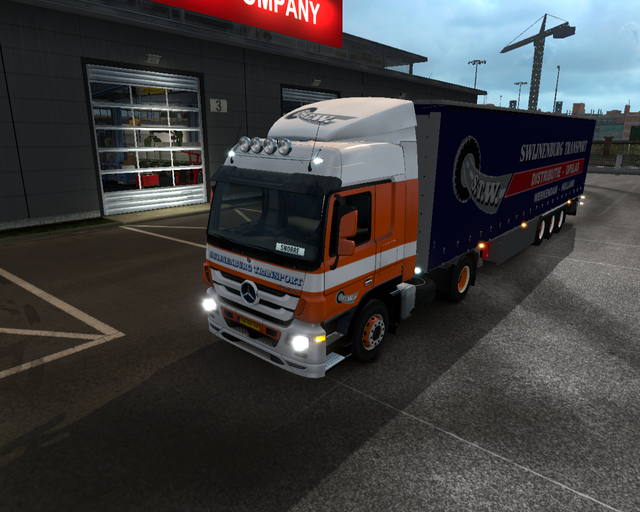 ets2 Mercedes Actros Mp3 1844 4x2 + zeiltrailer Sw prive skin ets2