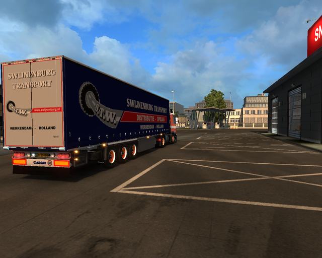 ets2 Mercedes Actros Mp3 1844 4x2 + zeiltrailer Sw prive skin ets2