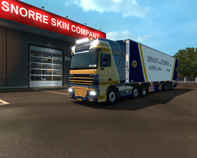 ets2 Daf  XF 105 6x2 +Cherau koeltrailer Dinant v  prive skin ets2