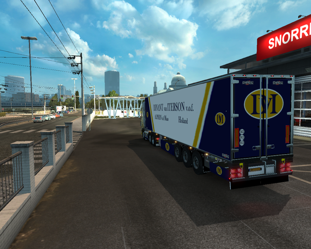 ets2 Daf  XF 105 6x2 +Cherau koeltrailer Dinant v  prive skin ets2