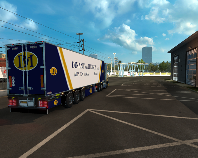 ets2 Daf  XF 105 6x2 +Cherau koeltrailer Dinant v  prive skin ets2