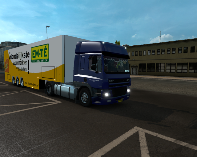 ets2 Daf CF 4x2 + 2Win DD trailer St van de Brink  prive skin ets2