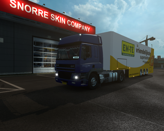 ets2 Daf CF 4x2 + 2Win DD trailer St van de Brink  prive skin ets2