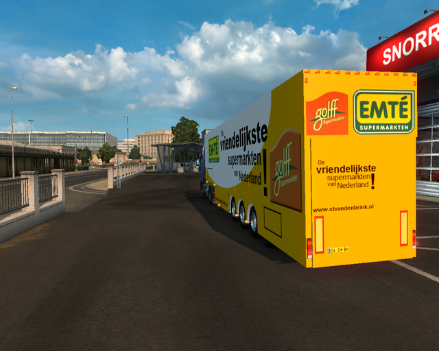 ets2 Daf CF 4x2 + 2Win DD trailer St van de Brink  prive skin ets2