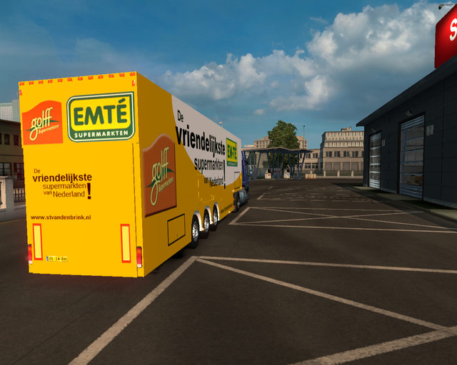 ets2 Daf CF 4x2 + 2Win DD trailer St van de Brink  prive skin ets2