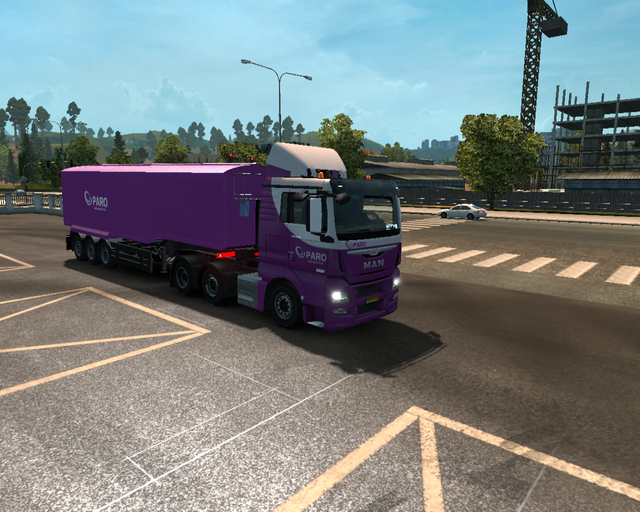 ets2 Man TGX 6x2 + Bodex trailer Paro Nunspeet Ams prive skin ets2