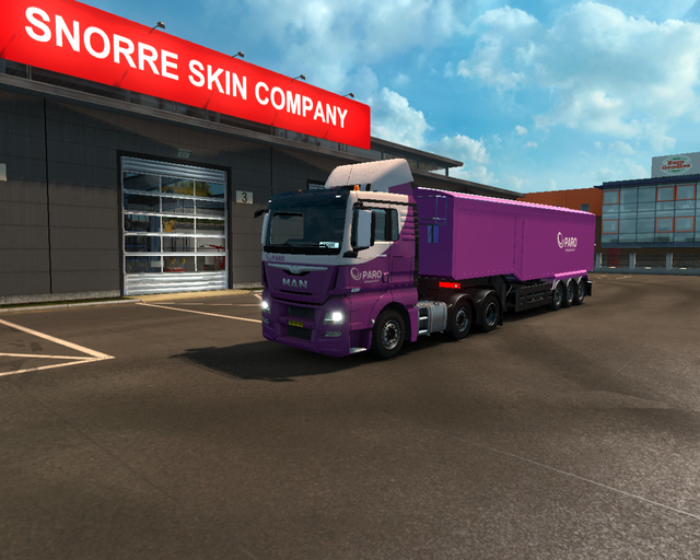 ets2 Man TGX 6x2 + Bodex trailer Paro Nunspeet Ams prive skin ets2