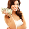girl with money transparent - Earn Money At Home