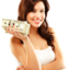 girl with money transparent - Earn Money At Home