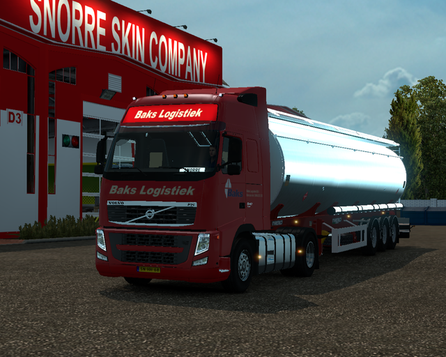 ets2 Volvo Fh Classic 4x2 + Chrome tanktrailer Bak prive skin ets2