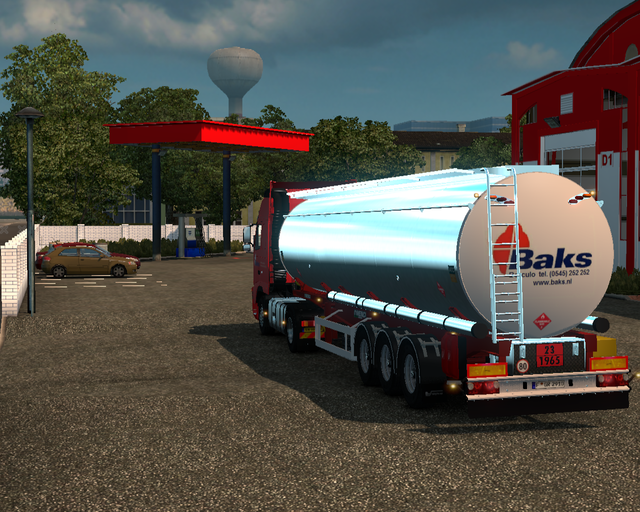 ets2 Volvo Fh Classic 4x2 + Chrome tanktrailer Bak prive skin ets2