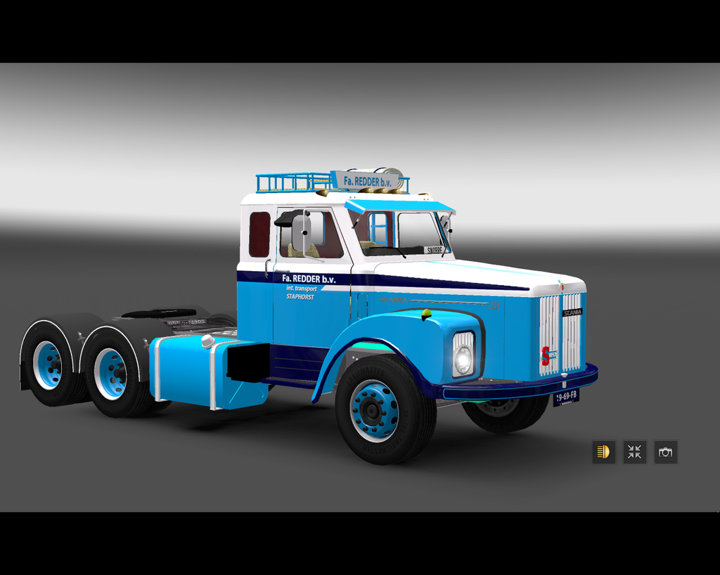 ets2 Scania 111 Super Torpedo 6x4 Redder Transport - prive skin ets2