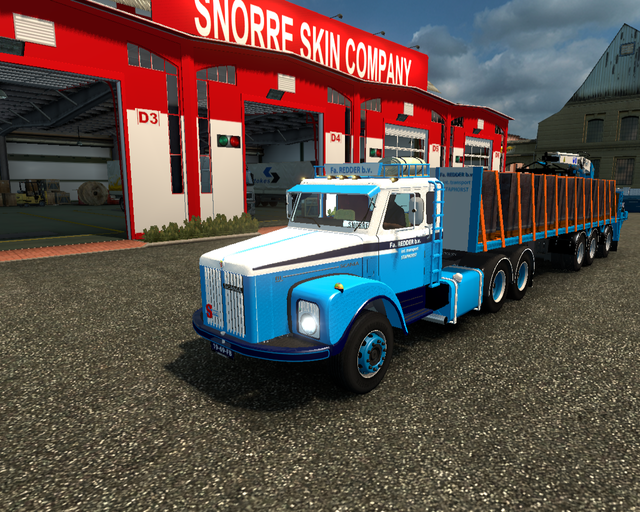 ets2 Scania 111 Super Torpedo 6x4 + Steentrailer R prive skin ets2