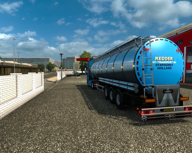 ets2 Man TGX euro6 4x2 +Tanktrailer Redder Interna prive skin ets2