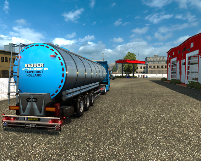 ets2 Man TGX euro6 4x2 +Tanktrailer Redder Interna prive skin ets2