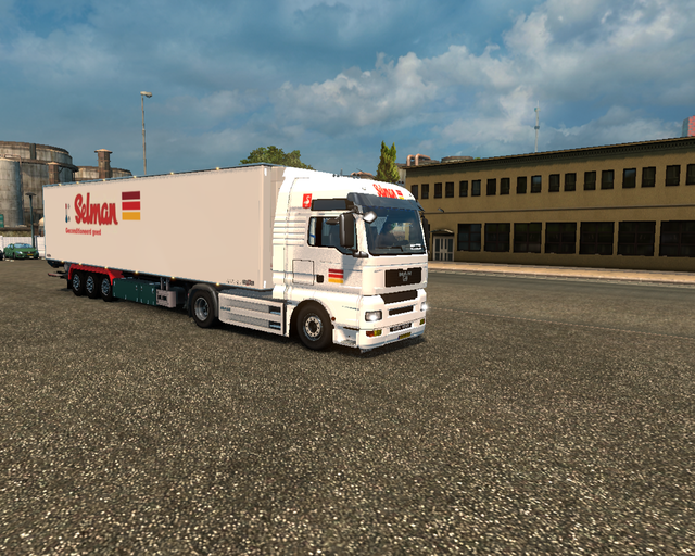 ets2 MAN TGA 4x2 + Koeltrailer Selman Transport Hu prive skin ets2