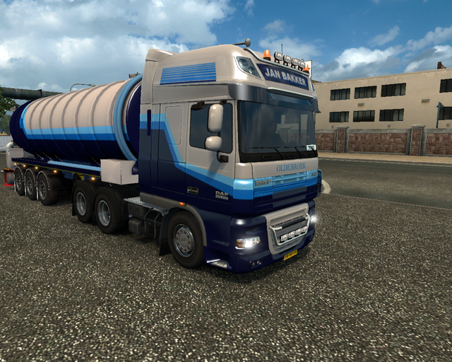 ets2 Daf Xf105 6x4 + mesttrailer Jan Bakker Oldebr prive skin ets2