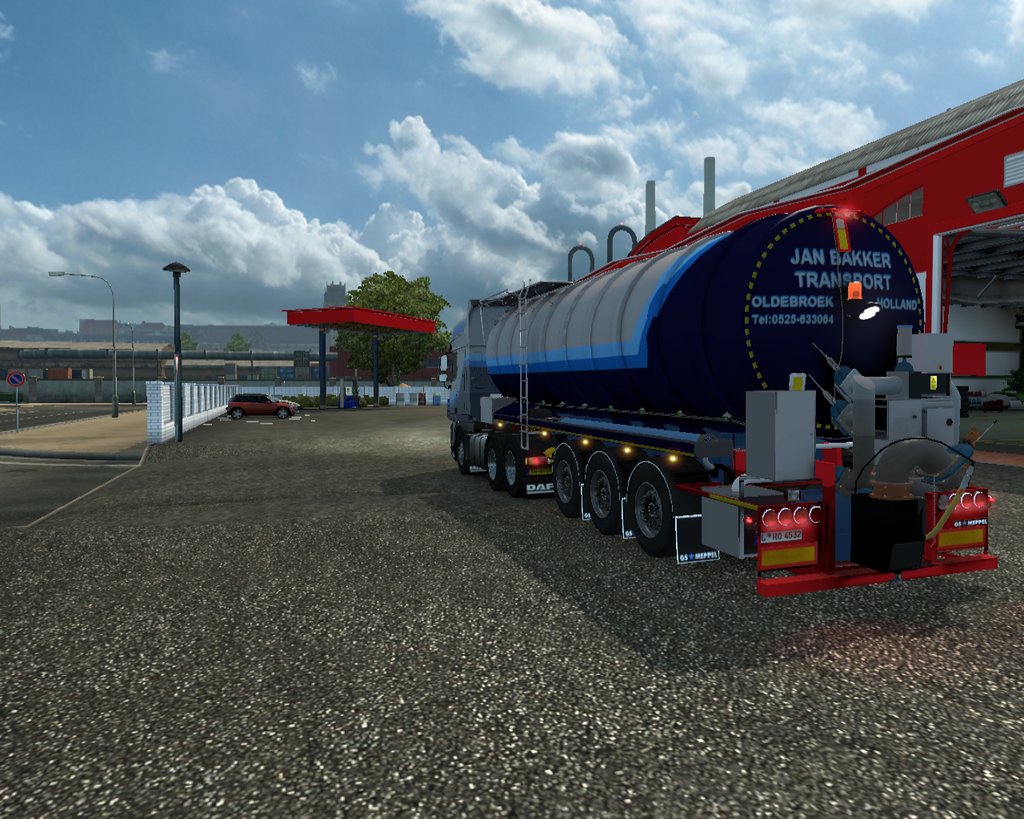 ets2 Daf Xf105 6x4 + mesttrailer Jan Bakker Oldebr - prive skin ets2