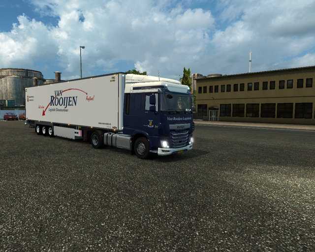 ets2 Daf XF euor60 4x2 + Koeltrailer Van Rooijen L prive skin ets2