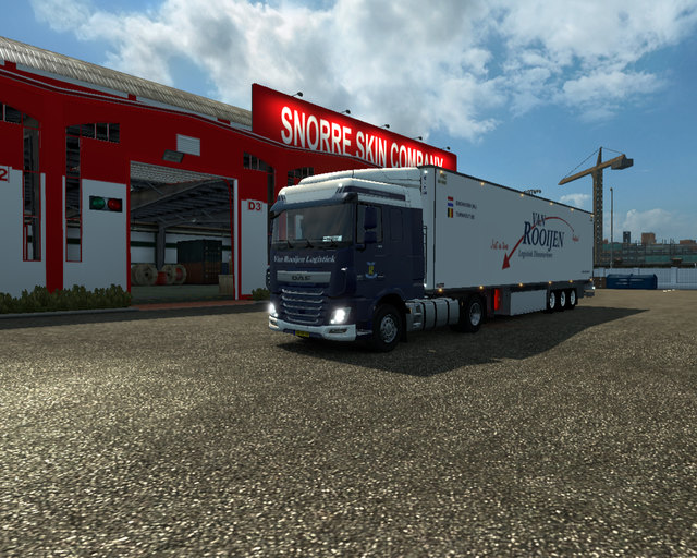 ets2 Daf XF euor60 4x2 + Koeltrailer Van Rooijen L prive skin ets2