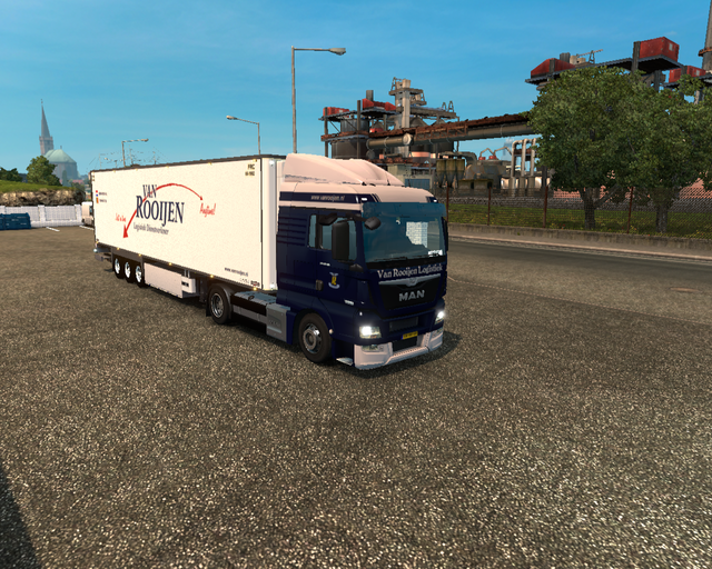 ets2 Man TGX euro6 4x2 + koeltrailer Van Rooijen L prive skin ets2