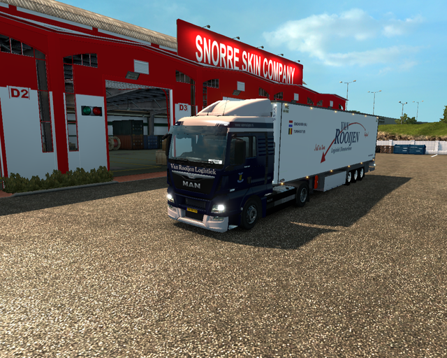 ets2 Man TGX euro6 4x2 + koeltrailer Van Rooijen L prive skin ets2