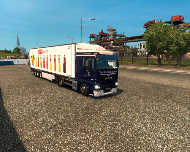 ets2 Man TGX euro6 4x2 + koeltrailer(GRANINI) Van  prive skin ets2