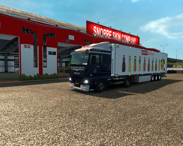 ets2 Man TGX euro6 4x2 + koeltrailer(GRANINI) Van  prive skin ets2