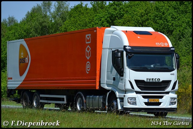 02-BDL-9 Iceco Stralis Post NL-BorderMaker Rijdende auto's 2016