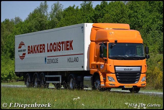 37-BGP-5 DAF CF Bakker Logistiek-BorderMaker Rijdende auto's 2016