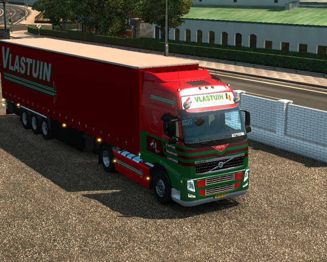 ets2 Volvo Fh + Krone Schuifzeil trailer Vlastuin  prive skin ets2