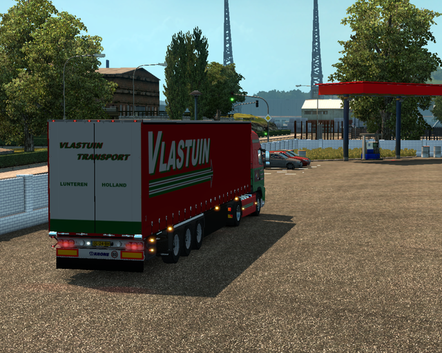 ets2 Volvo Fh + Krone Schuifzeil trailer Vlastuin  prive skin ets2