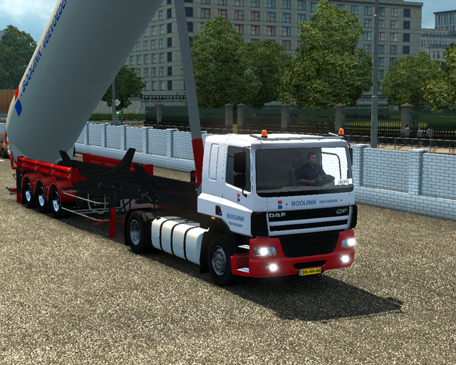 ets2 Daf CF 85 4x2 Lowroof + Silokieptrailer Booij prive skin ets2