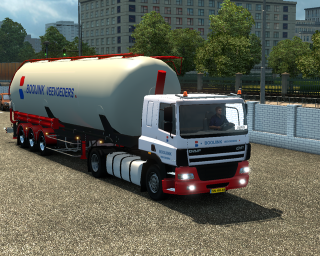 ets2 Daf CF 85 4x2 Lowroof + Silokieptrailer Booij prive skin ets2