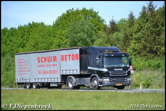 45-BDR-8 Scania P370  schuimbeton-BorderMaker Rijdende auto's 2016