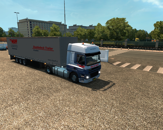 ets2 Daf CF 4x2 +Krone Zeiltrailer van der Werff L prive skin ets2