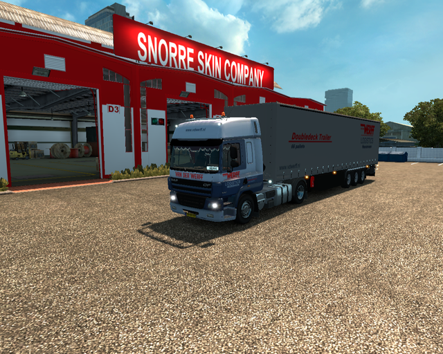 ets2 Daf CF 4x2 +Krone Zeiltrailer van der Werff L prive skin ets2