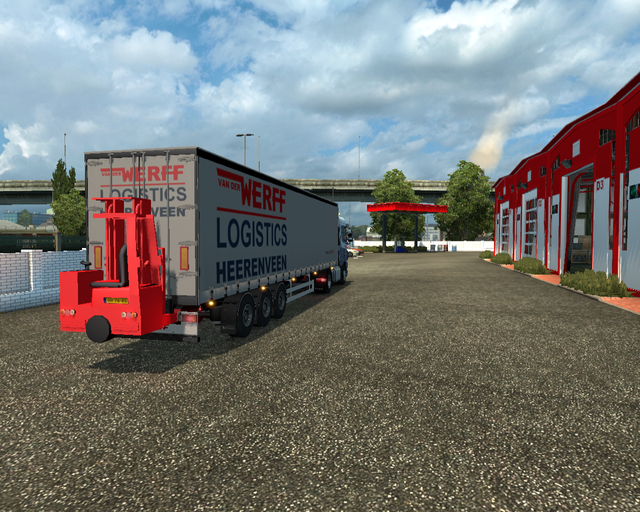 ets2 Daf XF euro6 4x2 + Curtainside forklift van d prive skin ets2