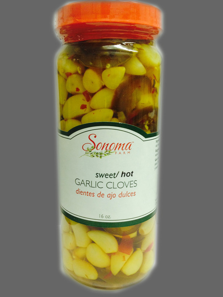 Tex-Mex Pickled Garlic Cloves (Sweet / Hot) 16oz / Picture Box