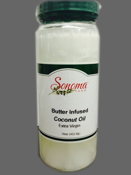 Butter Infused Coconut Oil Extra Virgin 16oz / 500 Picture Box