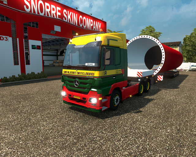 ets2 Mercedes Actros 6x4 + Exeptionel trailer Wim  prive skin ets2