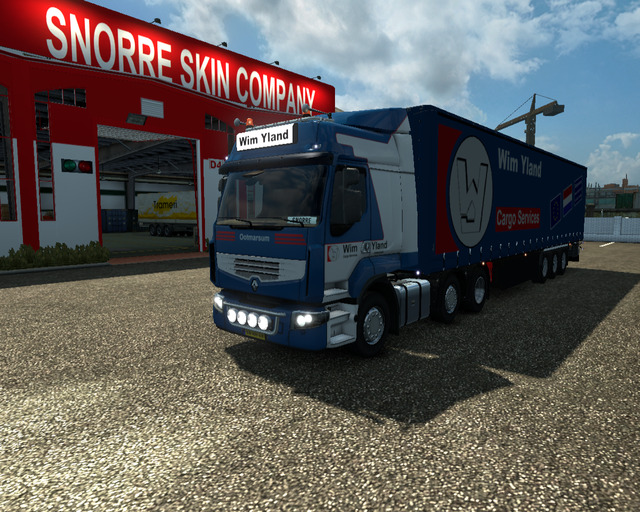 ets2 Renault Premium 6x2 + Krone schuifzeiltrailer prive skin ets2