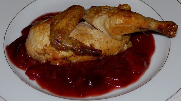 Cornish Game Hens with a Cherry Port Sauce and Blo Picture Box
